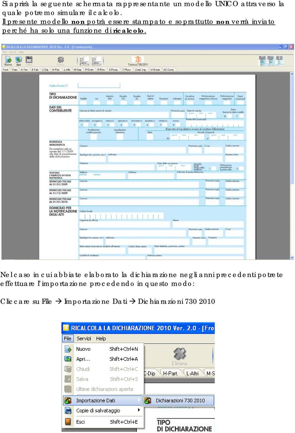 Il presente modello non potrà essere stampato e soprattutto non verrà inviato perché ha solo una funzione