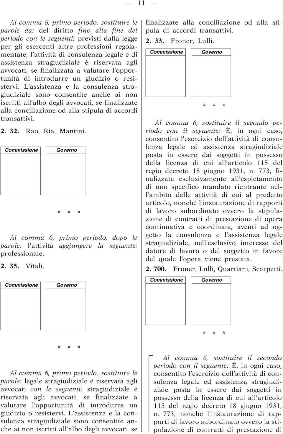 L assistenza e la consulenza stragiudiziale sono consentite anche ai non iscritti all albo degli avvocati, se finalizzate alla conciliazione od alla stipula di accordi transattivi. 2. 32.