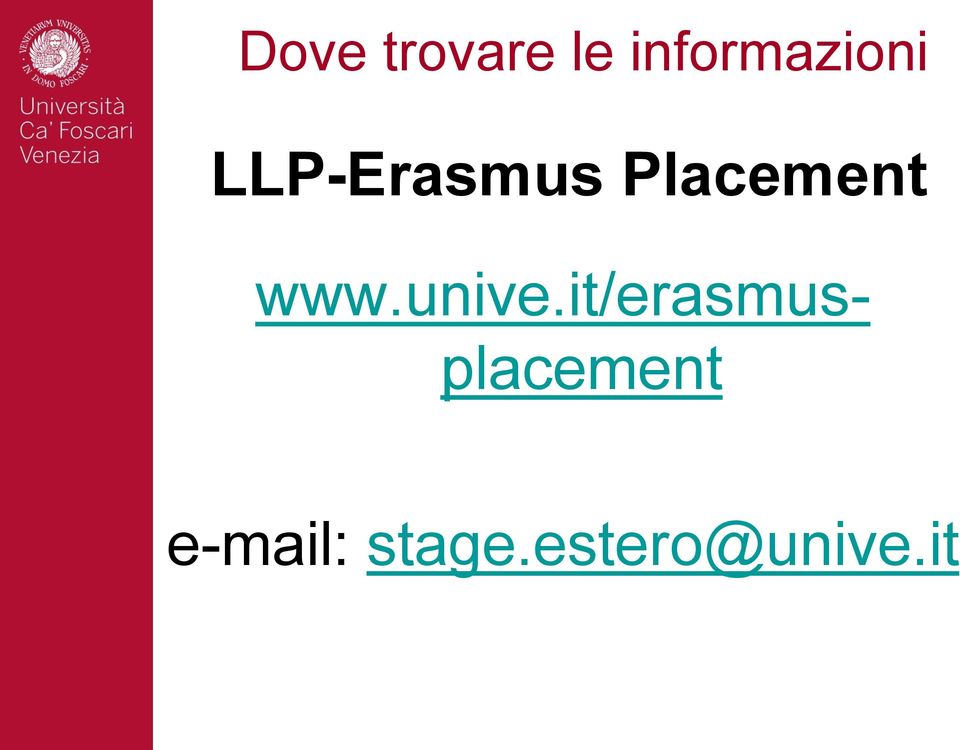 Placement www.unive.