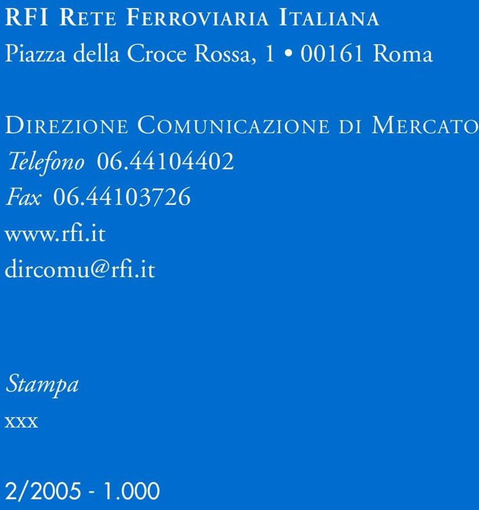 COMUNICAZIONE DI MERCATO Telefono 06.