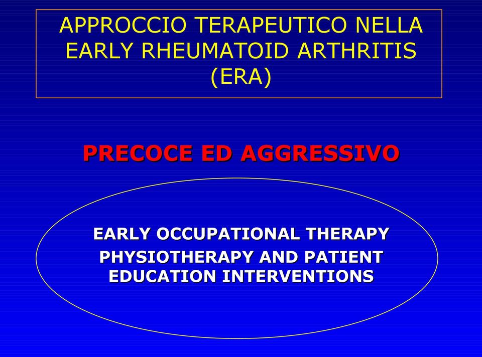 AGGRESSIVO EARLY OCCUPATIONAL THERAPY
