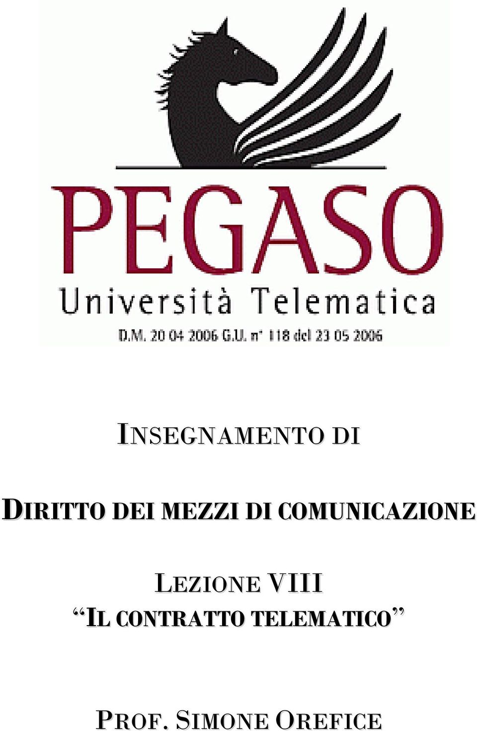 LEZIONE VIII IL CONTRATTO