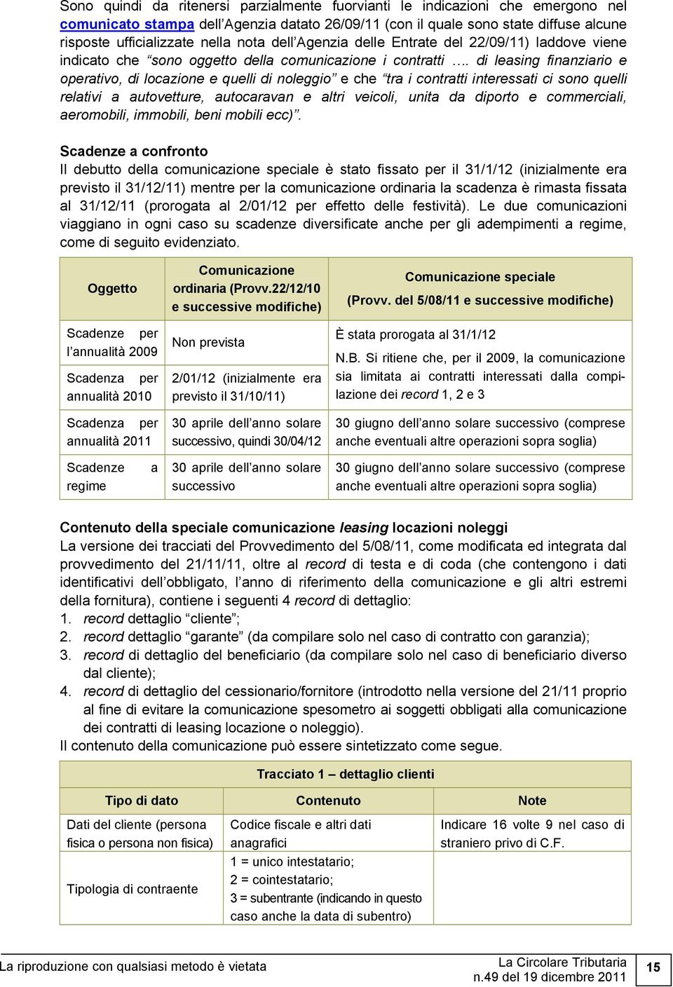 di leasing finanziario e operativo, di locazione e quelli di noleggio e che tra i contratti interessati ci sono quelli relativi a autovetture, autocaravan e altri veicoli, unita da diporto e