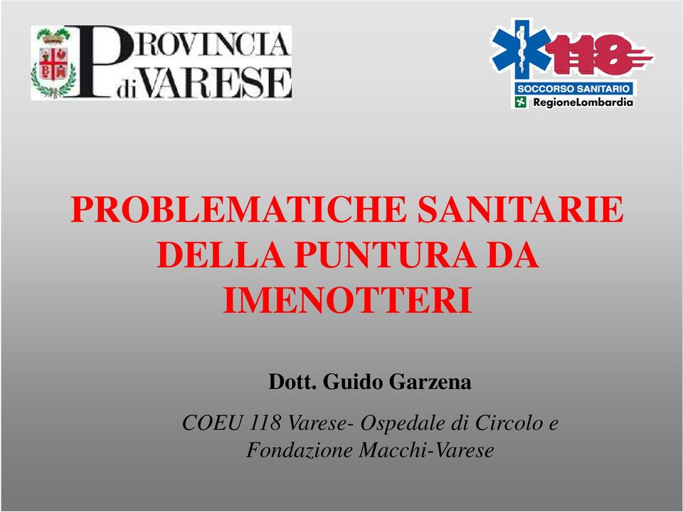 Guido Garzena COEU 118 Varese-