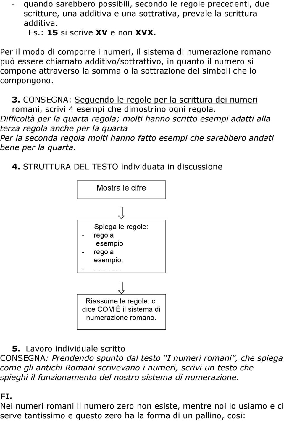 compongono. 3. CONSEGNA: Seguendo le regole per la scrittura dei numeri romani, scrivi 4 esempi che dimostrino ogni regola.