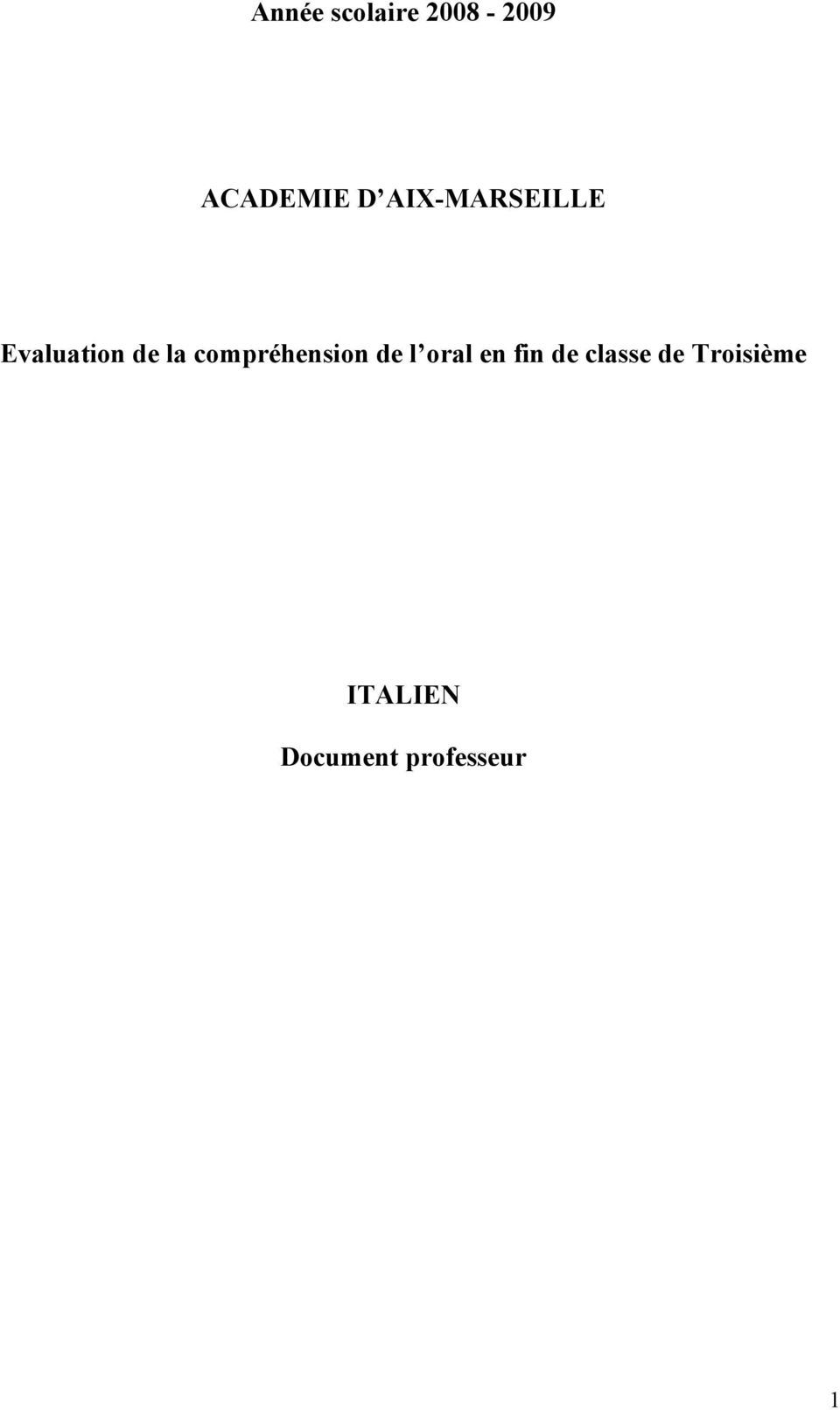 compréhension de l oral en fin de