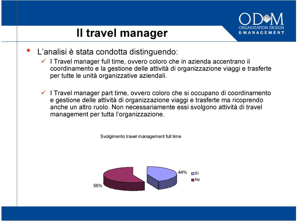 I Travel manager part time, ovvero coloro che si occupano di coordinamento e gestione delle attività di organizzazione viaggi e trasferte ma