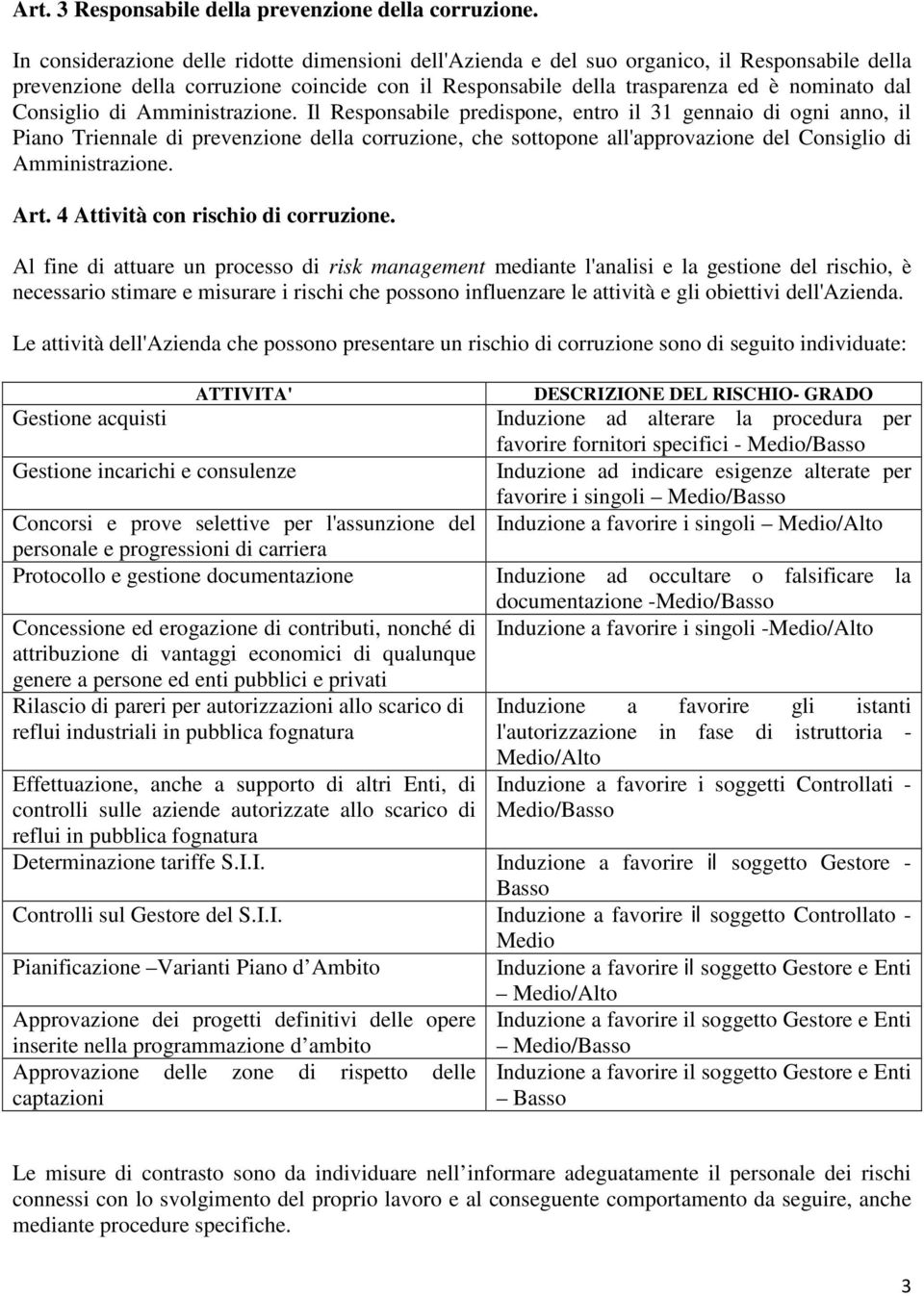 Consiglio di Amministrazione.