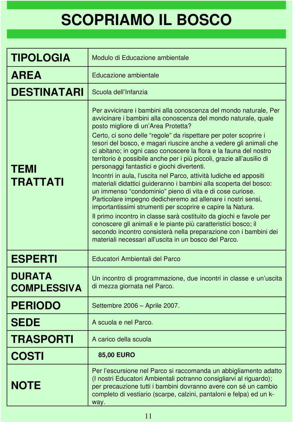 Certo, ci sono delle regole da rispettare per poter scoprire i tesori del bosco, e magari riuscire anche a vedere gli animali che ci abitano; in ogni caso conoscere la flora e la fauna del nostro