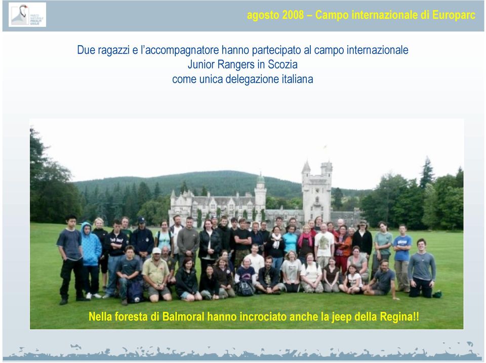 Junior Rangers in Scozia come unica delegazione italiana