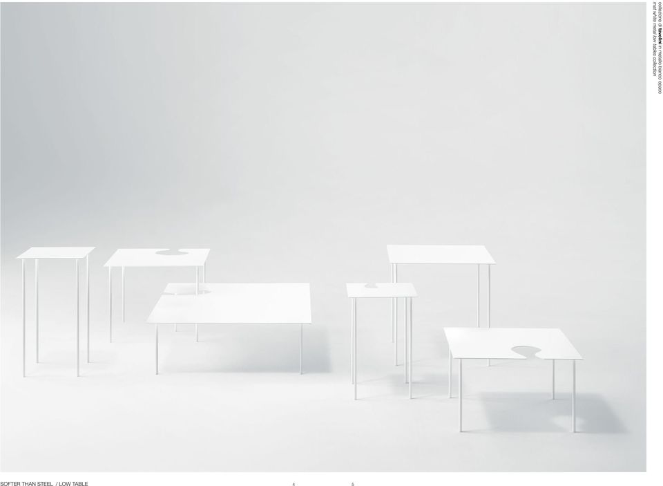 white metal low tables