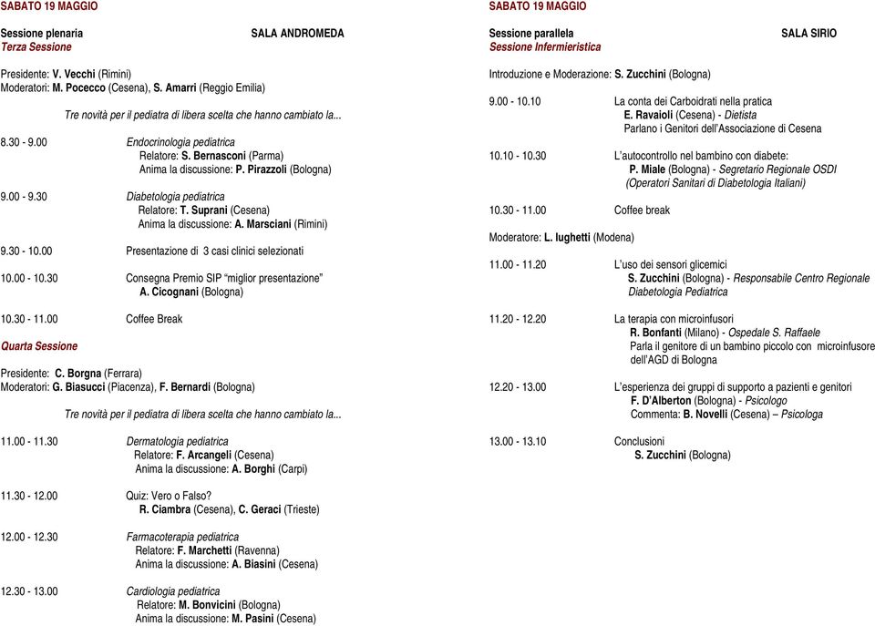 Suprani () Anima la discussione: A. Marsciani (Rimini) 9.30-10.00 Presentazione di 3 casi clinici selezionati 10.00-10.30 Consegna Premio SIP miglior presentazione A. Cicognani () 10.30-11.