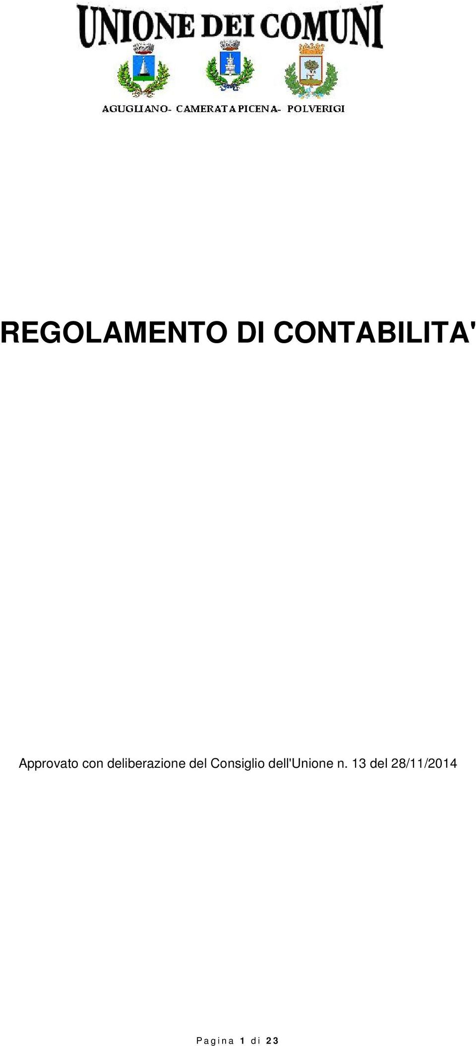 del Consiglio dell'unione n.