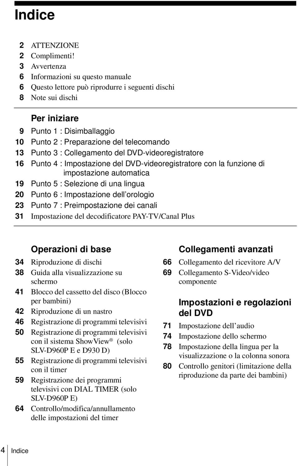 Punto 3 : Collegamento del DVD-videoregistratore 16 Punto 4 : Impostazione del DVD-videoregistratore con la funzione di impostazione automatica 19 Punto 5 : Selezione di una lingua 20 Punto 6 :