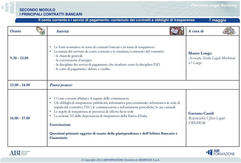 ricadono sotto la disciplina PSD - le carte di pagamento: debito e credito Mauro Longo Avvocato, Studio Legale Morbinati & Longo I Conti correnti affidati e il regime delle commissioni Gli obblighi