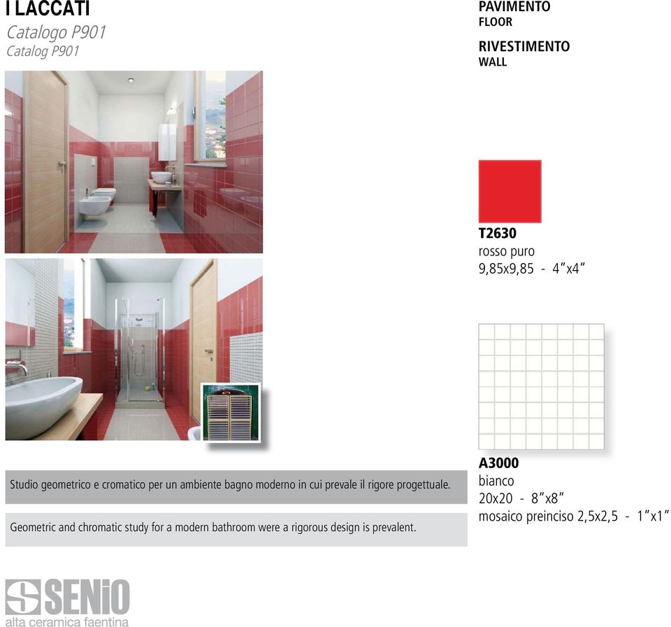 Geometric and chromatic study for a modern bathroom were a