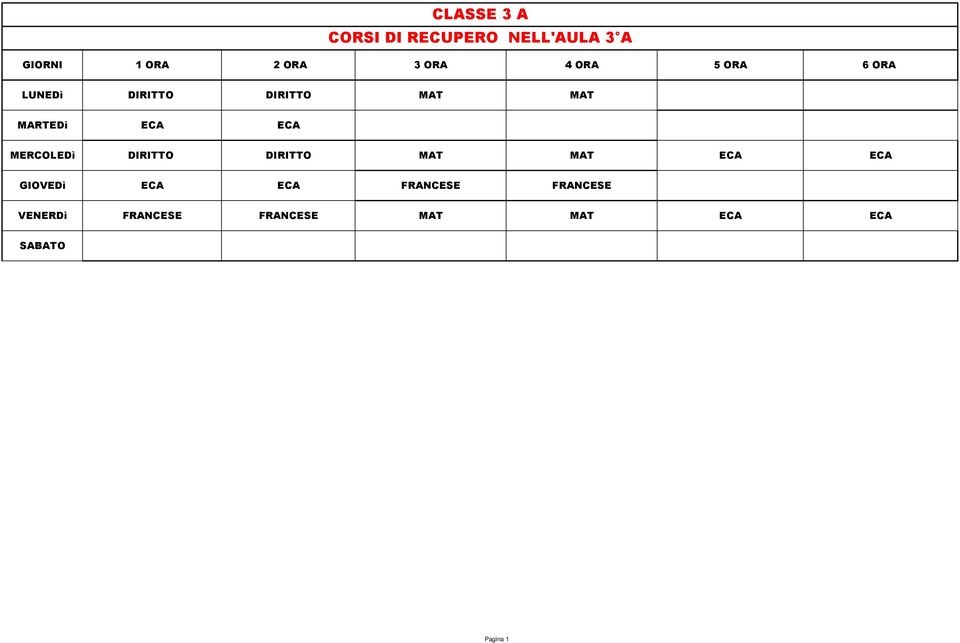 DIRITTO DIRITTO MAT MAT ECA ECA GIOVEDì ECA ECA