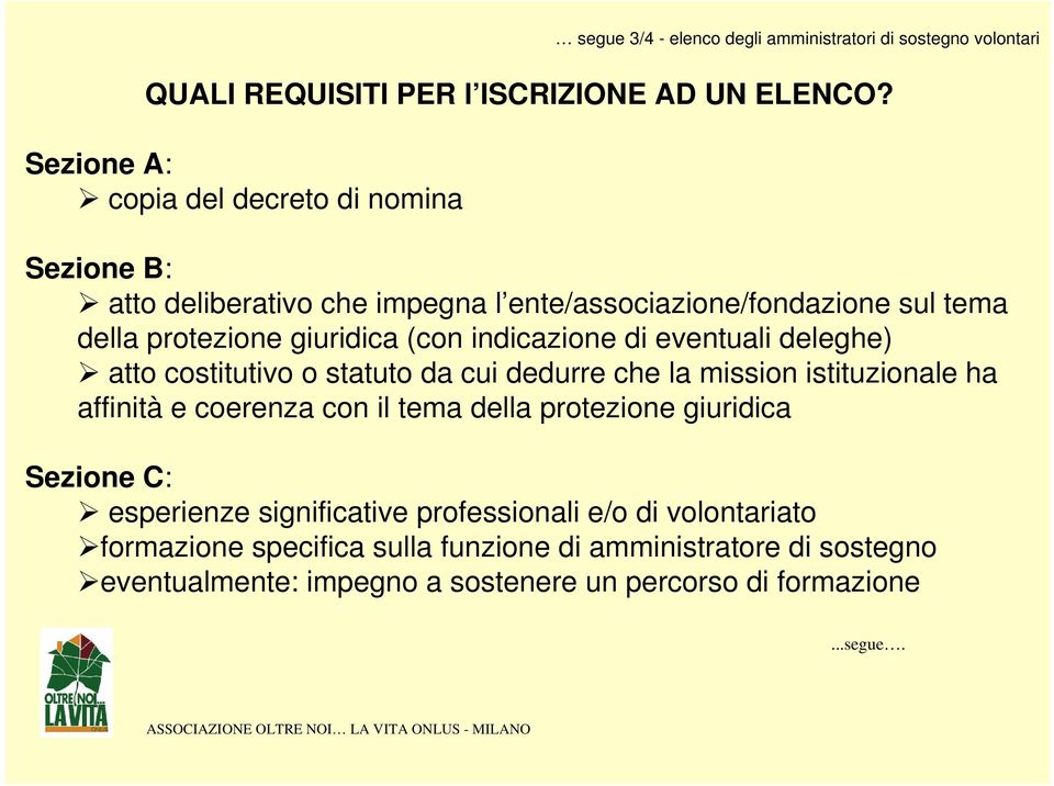 indicazione di eventuali deleghe) atto costitutivo o statuto da cui dedurre che la mission istituzionale ha affinità e coerenza con il tema della protezione