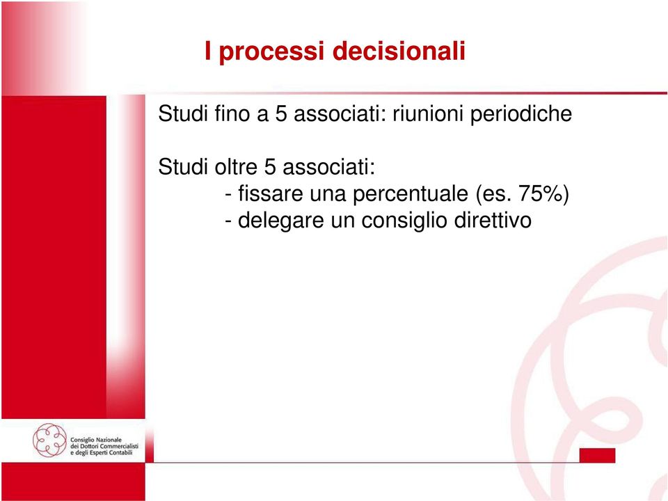 oltre 5 associati: - fissare una