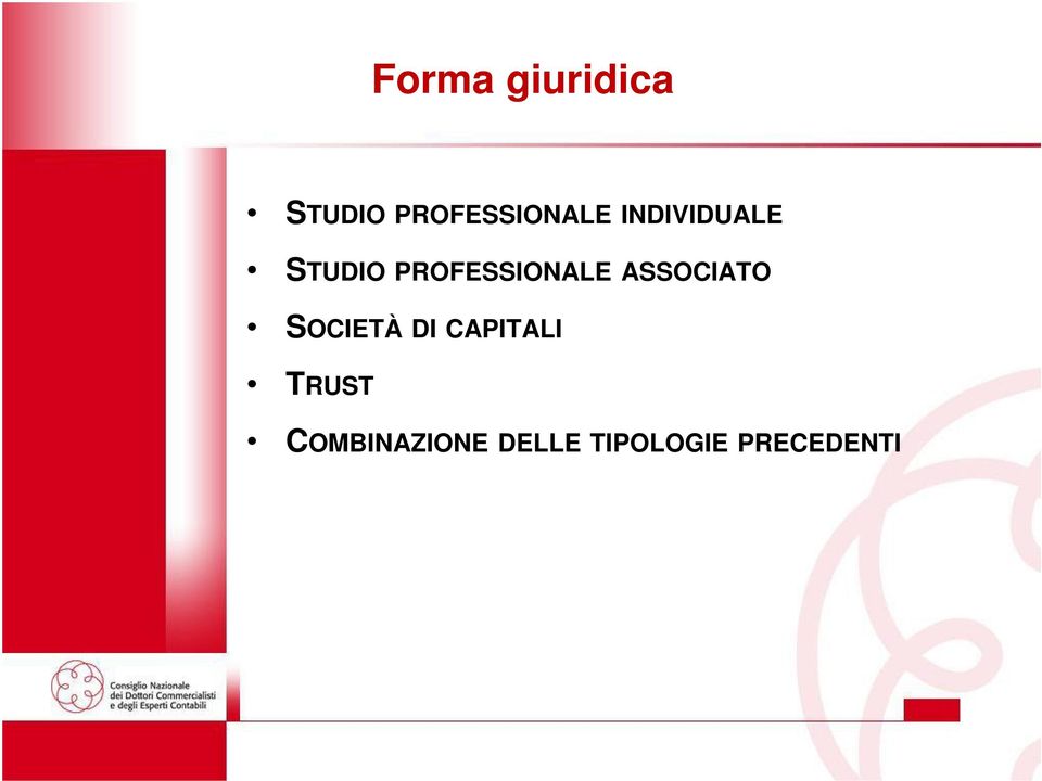 ASSOCIATO SOCIETÀ DI CAPITALI TRUST