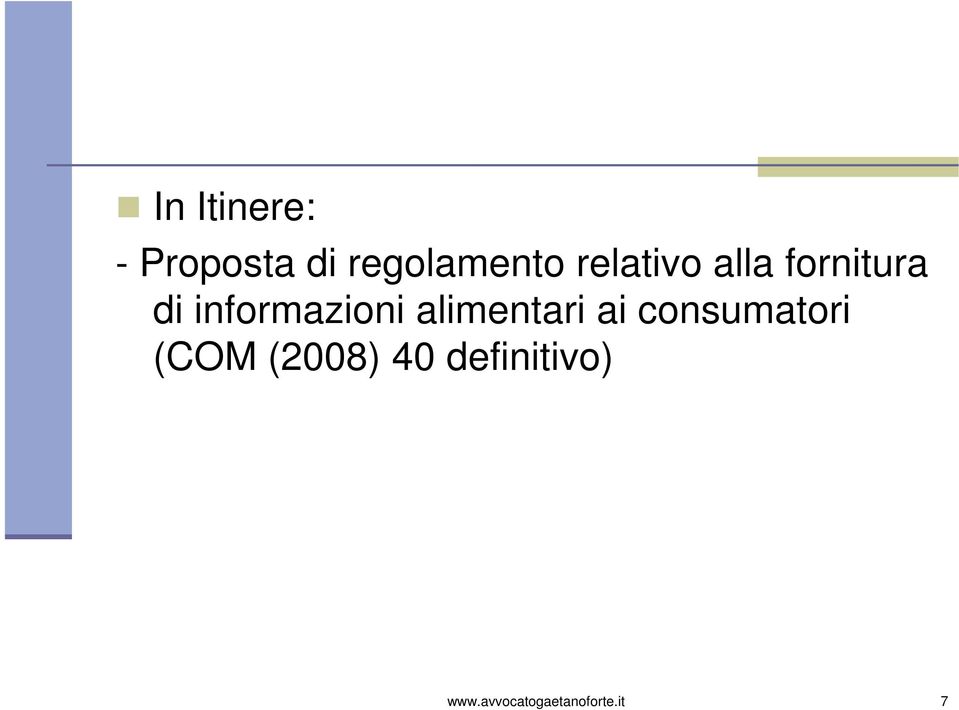 alimentari ai consumatori (COM (2008)