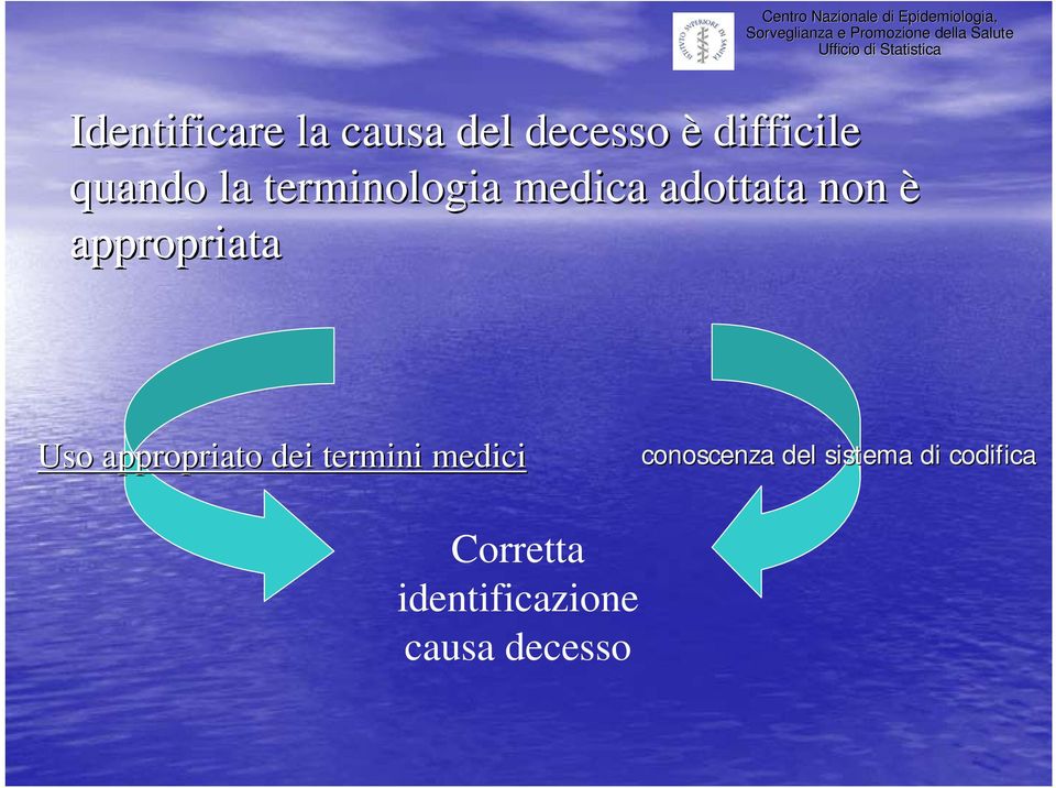 la terminologia medica adottata non è appropriata Uso appropriato dei