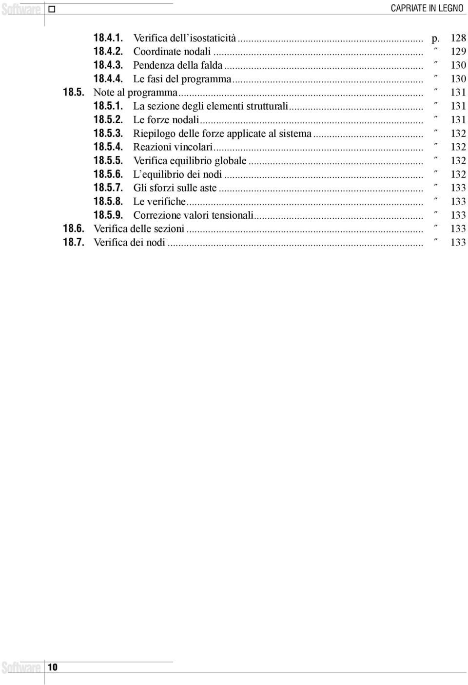 .. 132 18.5.4. Reazioni vincolari... 132 18.5.5. Verifica equilibrio globale... 132 18.5.6. L equilibrio dei nodi... 132 18.5.7. Gli sforzi sulle aste... 133 18.