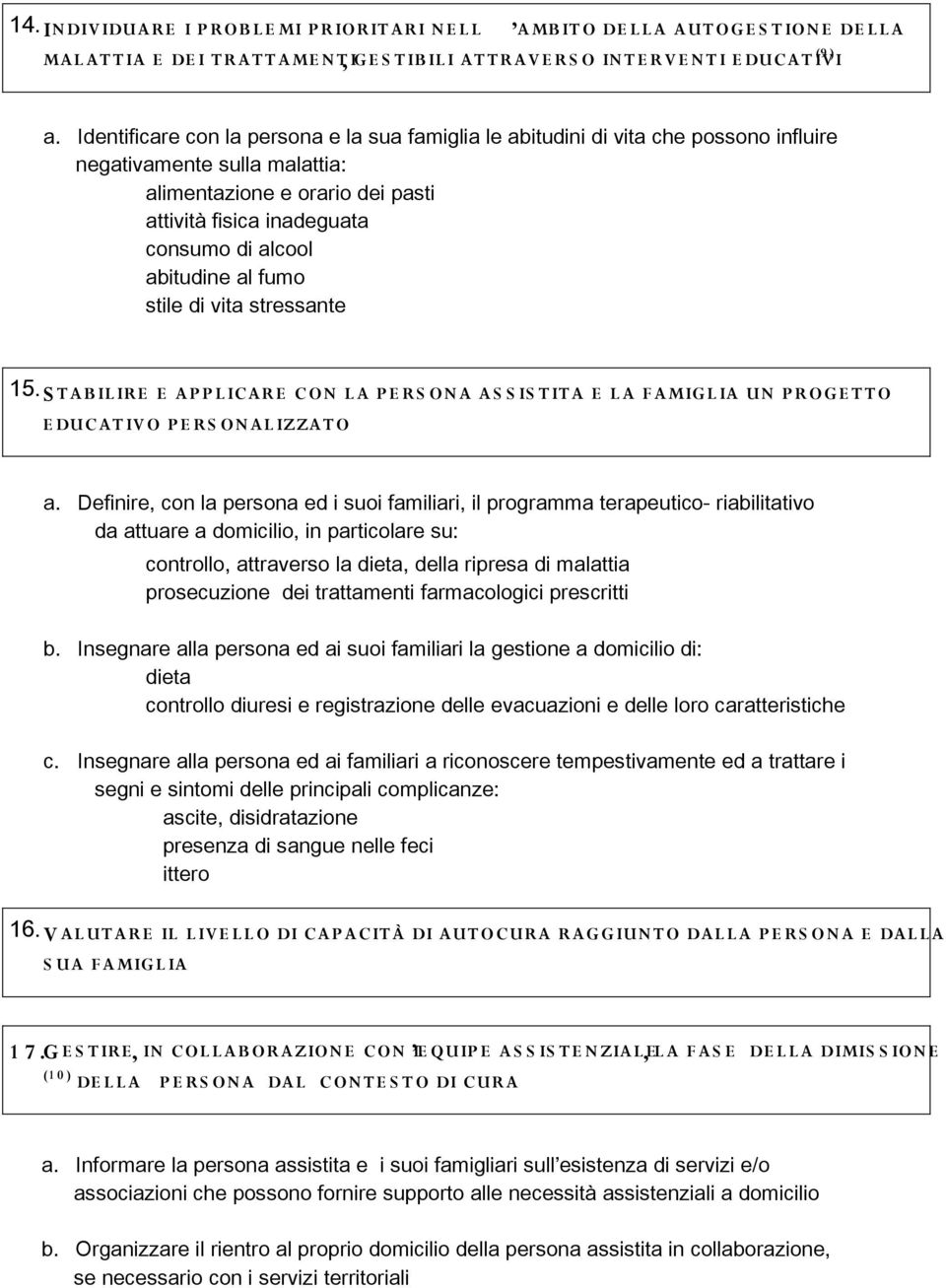 Identificare con la persona e la sua famiglia le abitudini di vita che possono influire negativamente sulla malattia: alimentazione e orario dei pasti attività fisica inadeguata consumo di alcool