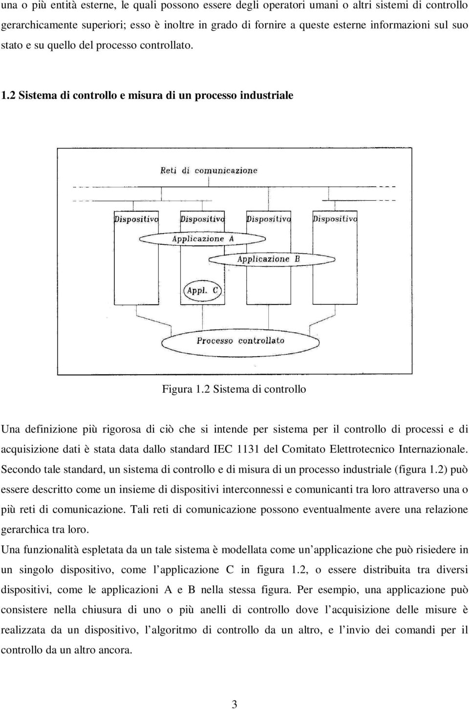 2 Sistema di controllo Una definizione più rigorosa di ciò che si intende per sistema per il controllo di processi e di acquisizione dati è stata data dallo standard IEC 1131 del Comitato