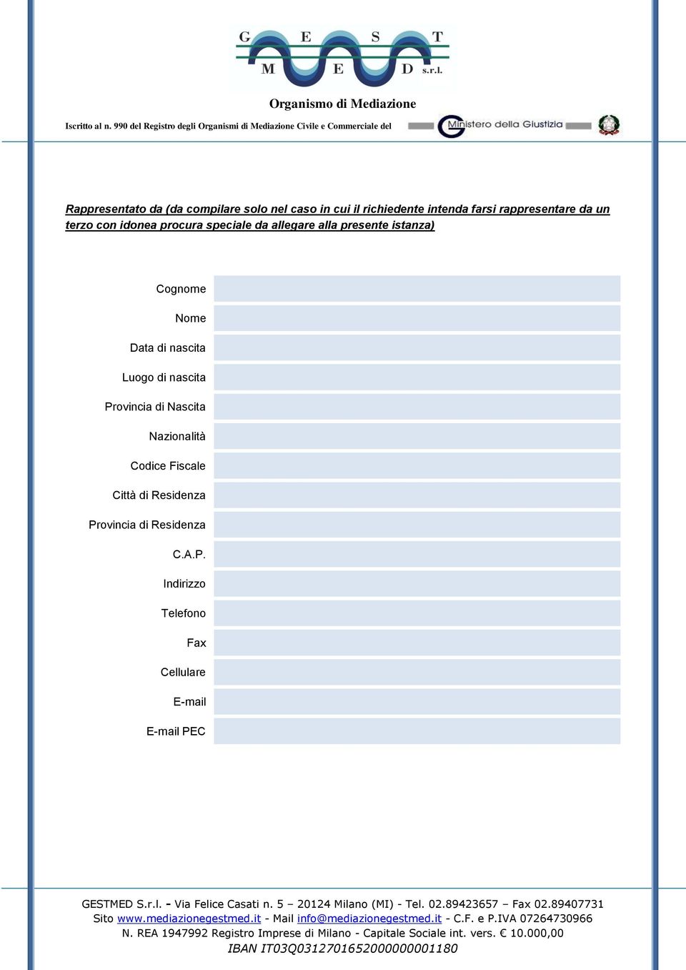 Cognome Nome Data di nascita Luogo di nascita Provincia di Nascita Nazionalità Codice