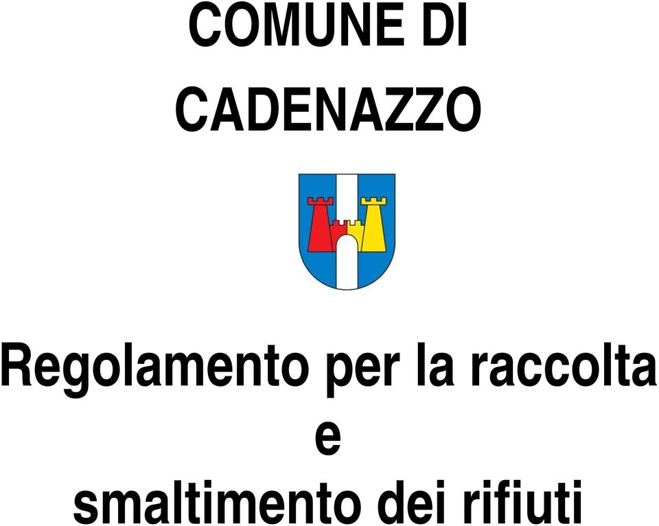 Regolamento per la