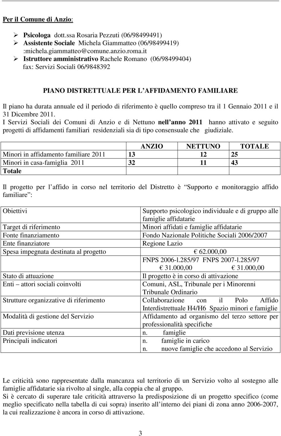 quello compreso tra il 1 Gennaio 2011 e il 31 Dicembre 2011.