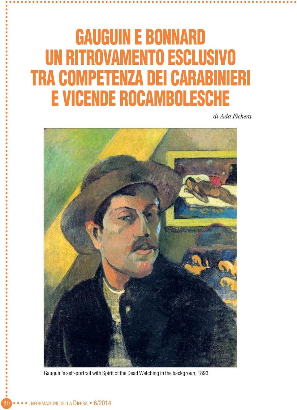 Fichera Gauguin's self-portrait with Spirit of the Dead