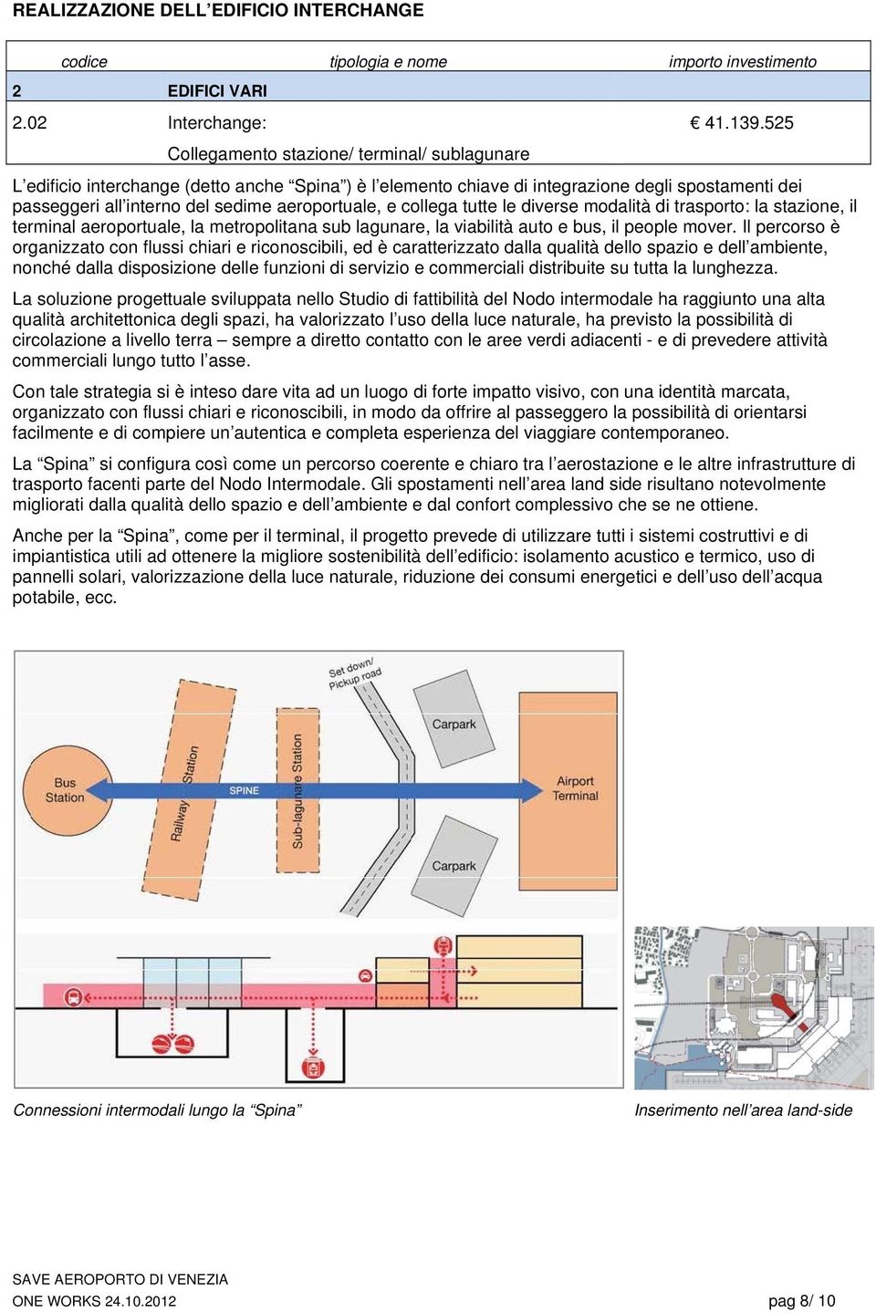 trasporto: la stazione, il terminal aeroportuale, la metropolitana sub lagunare, la viabilità auto e bus, il people mover.