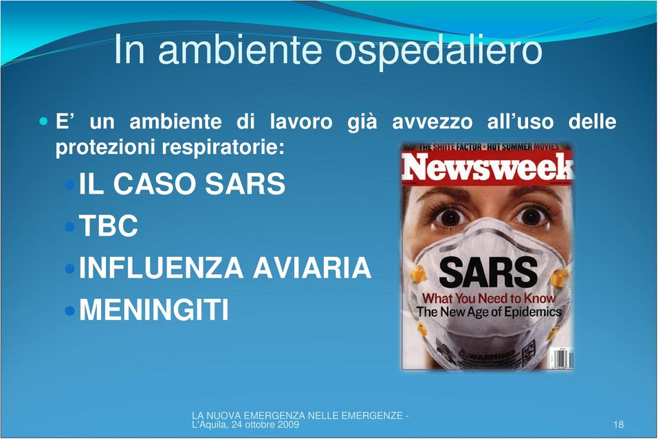 protezioni respiratorie: IL CASO SARS TBC