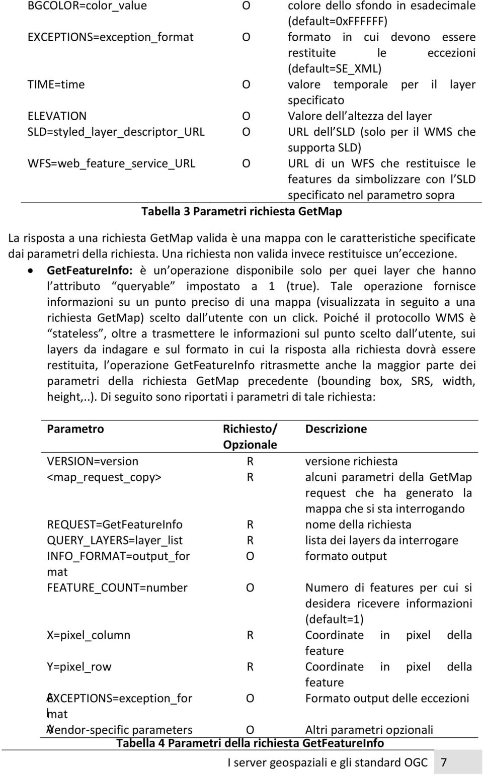 WFS che restituisce le features da simbolizzare con l SLD specificato nel parametro sopra Tabella 3 Parametri richiesta GetMap La risposta a una richiesta GetMap valida è una mappa con le