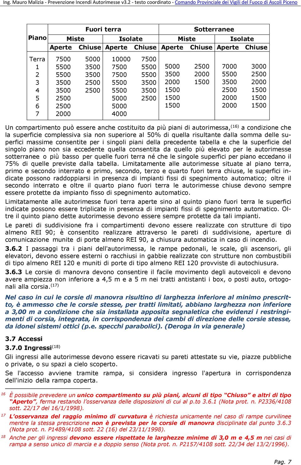 essere anche costituito da più piani di autorimessa, (16) a condizione che la superficie complessiva sia non superiore al 50% di quella risultante dalla somma delle superfici massime consentite per i