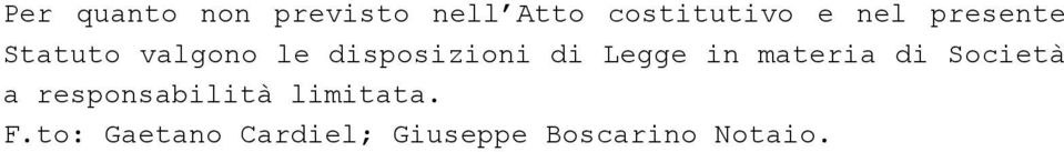 Legge in materia di Società a responsabilità