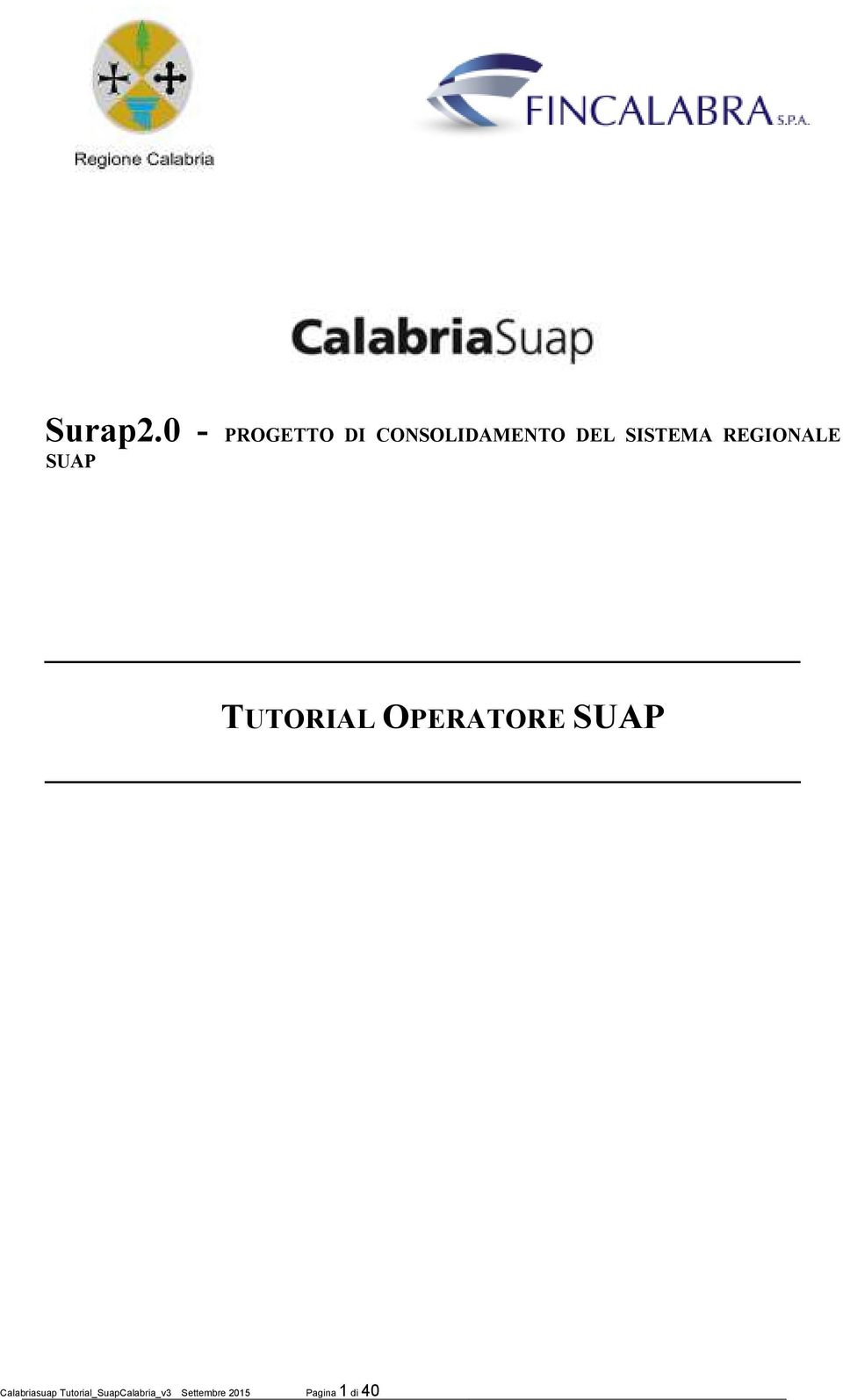 SISTEMA REGIONALE SUAP TUTORIAL