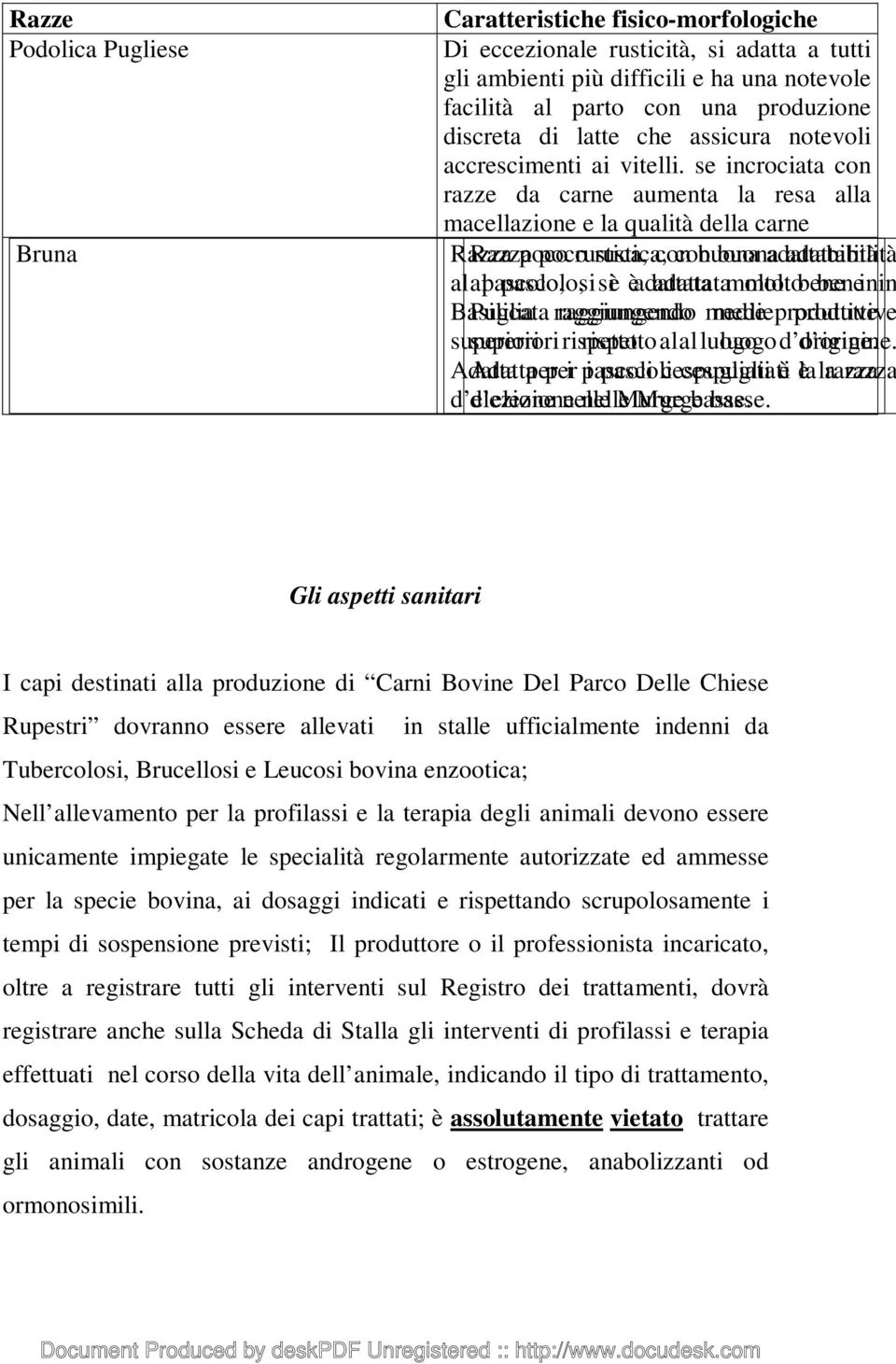 se incrociata con razze da carne aumenta la resa alla macellazione e la qualità della carne Razza poco rustica, con con buona adattabilità al al pascolo, si si è è adattata molto bene bene in in