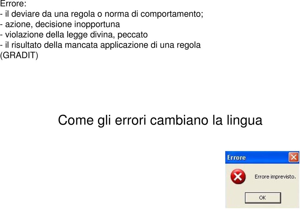 violazione della legge divina, peccato - il risultato