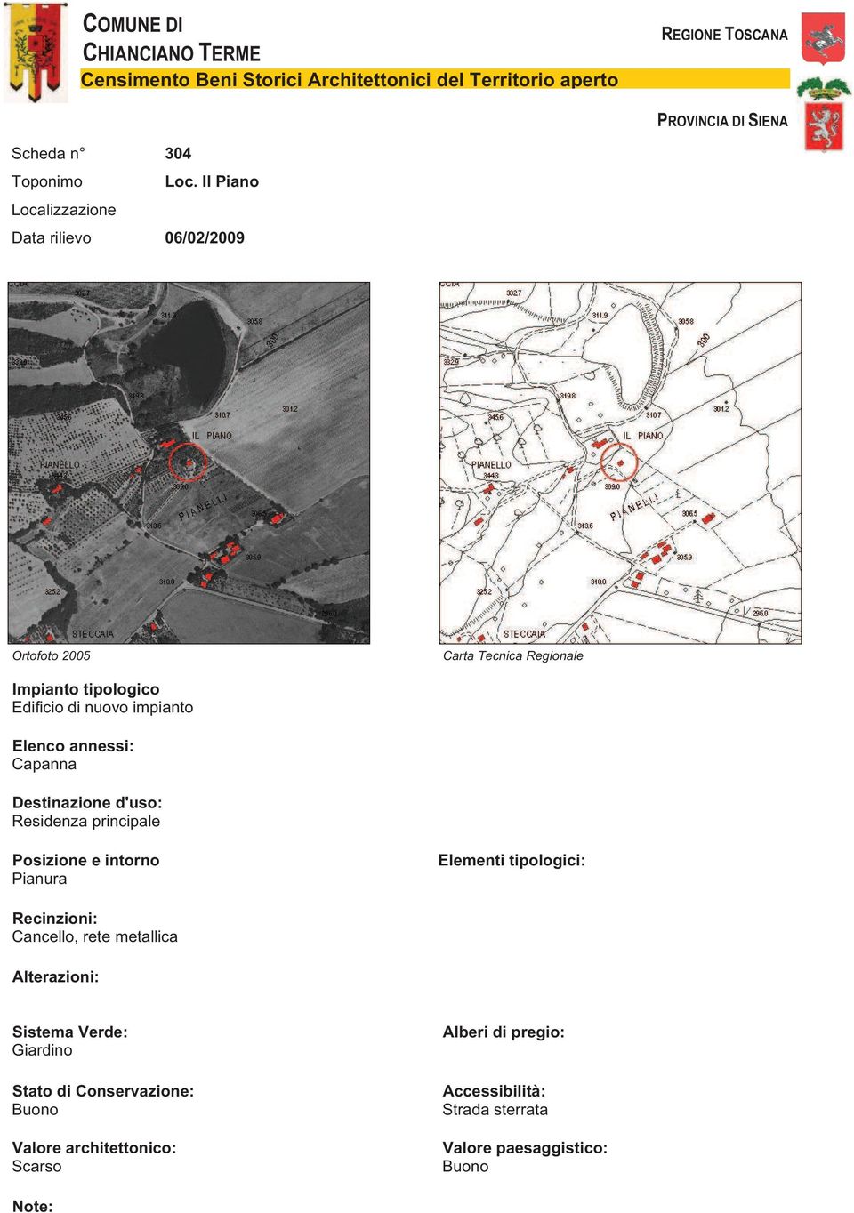 Elenco annessi: Capanna Destinazione d'uso: Residenza principale Posizione e intorno Pianura Elementi tipologici: Recinzioni: