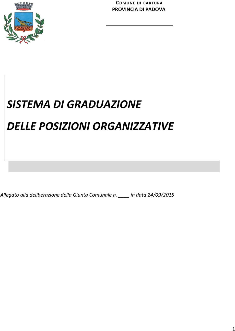 ORGANIZZATIVE Allegato alla deliberazione