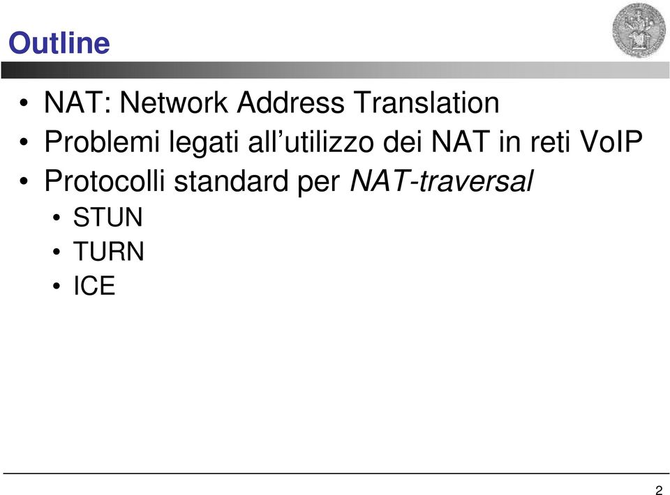 utilizzo dei NAT in reti VoIP