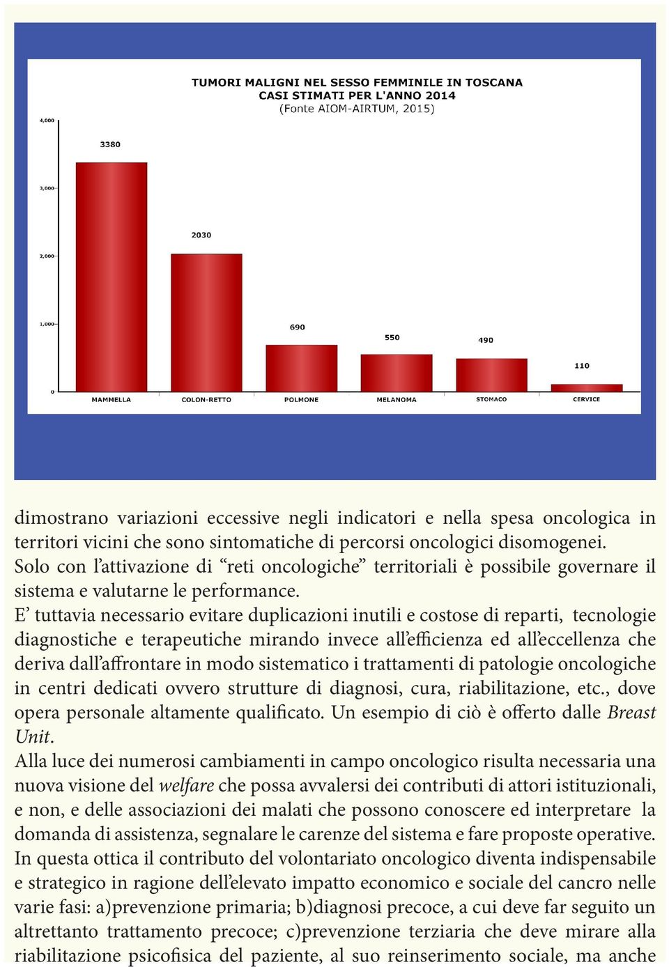 E tuttavia necessario evitare duplicazioni inutili e costose di reparti, tecnologie diagnostiche e terapeutiche mirando invece all efficienza ed all eccellenza che deriva dall affrontare in modo