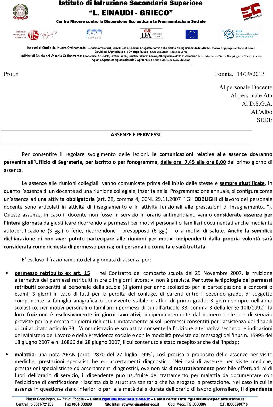 personale Docente Al