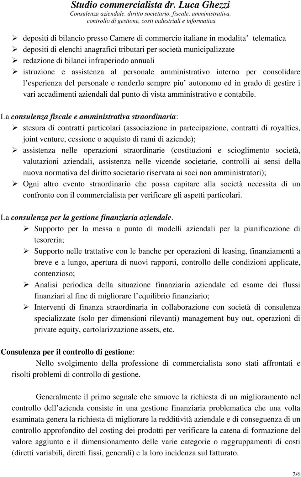 vista amministrativo e contabile.