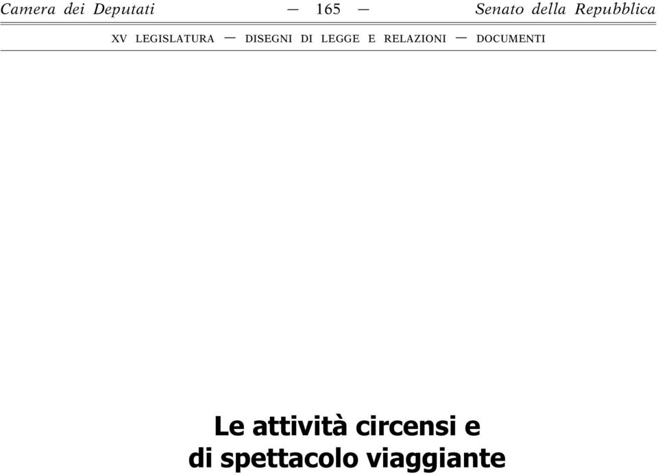 Le attività circensi e