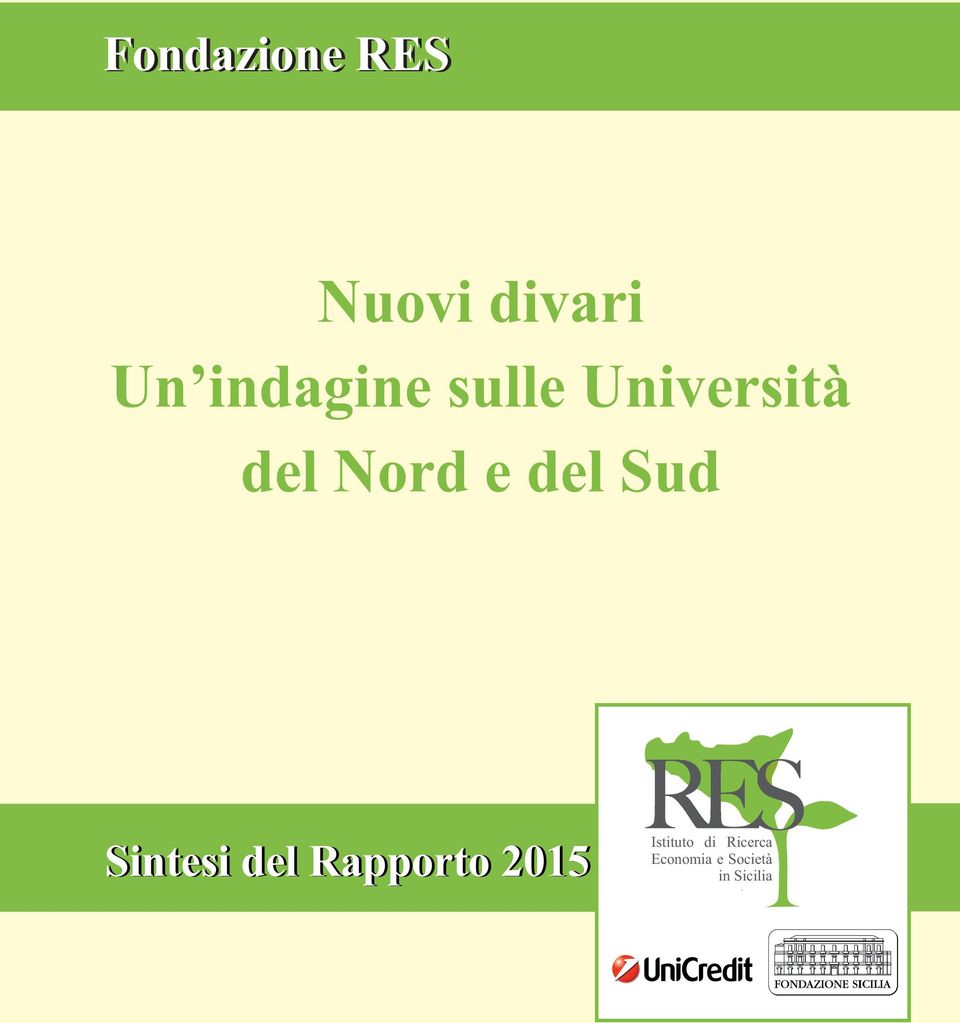 del Sud Sintesi del Rapporto 2015