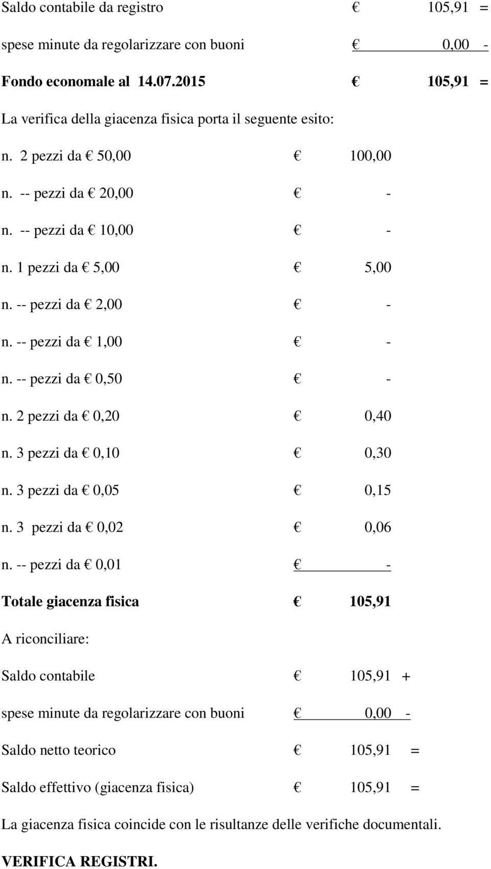 3 pezzi da 0,10 0,30 n. 3 pezzi da 0,05 0,15 n. 3 pezzi da 0,02 0,06 n.